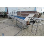 50 cm breed, 11,60 meter lengte. Gebruikt. RVS transportband.